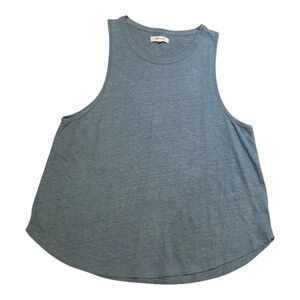 Women's Madewell Teal Linen Tank Top L